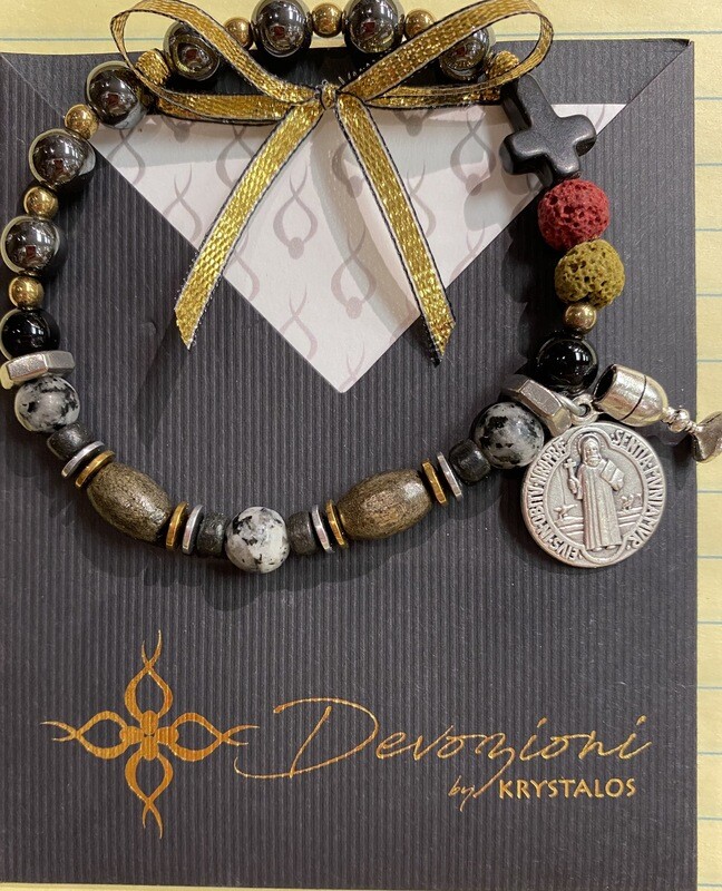 St. Benedict Elastic Rosary Bracelet