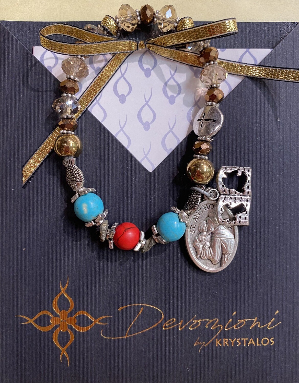 St. Anthony Of Padua Elastic Rosary Bracelet