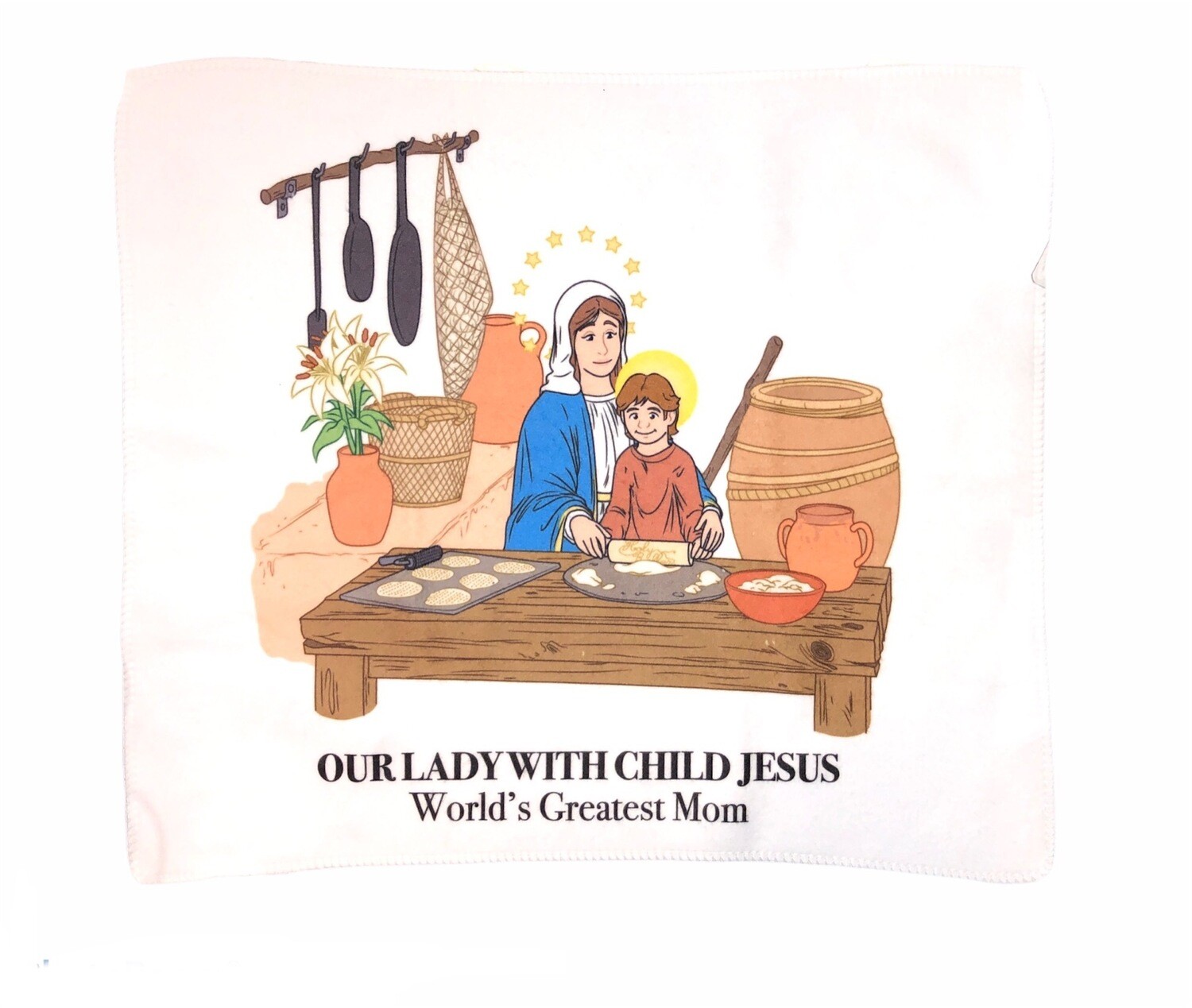 Our Lady With Child Jesus Microfiber Towel