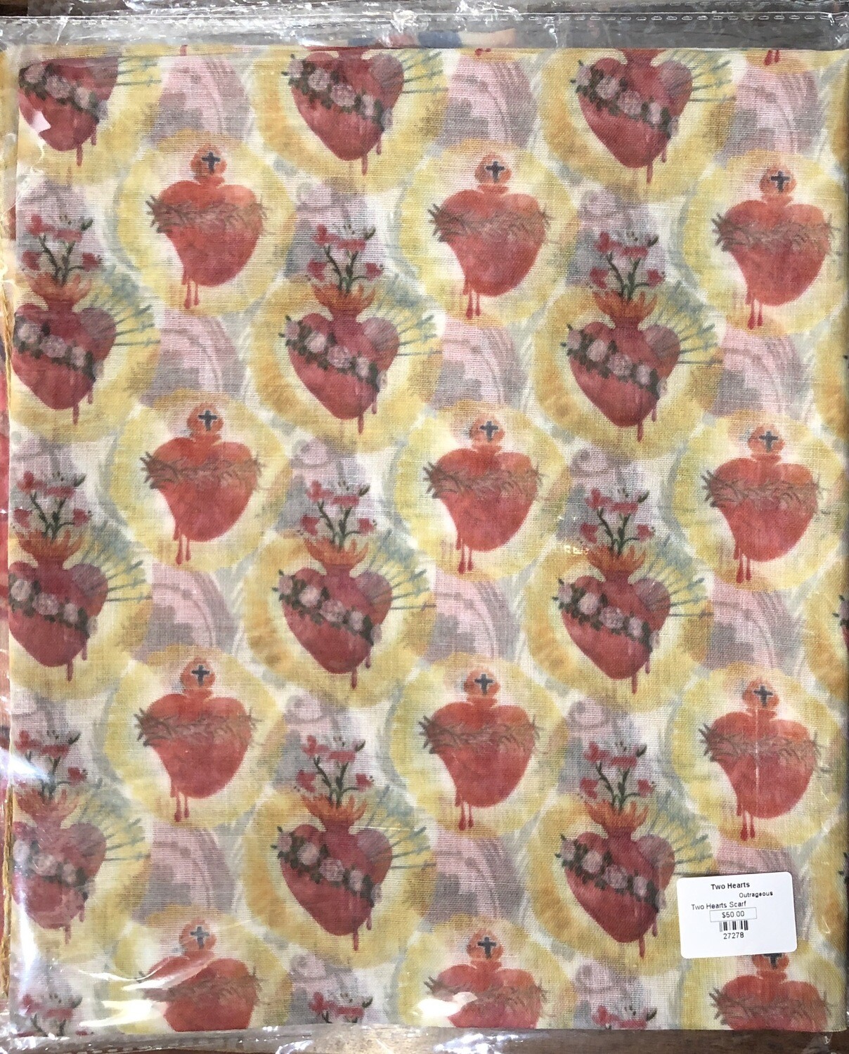 Two Sacred Hearts Scarf