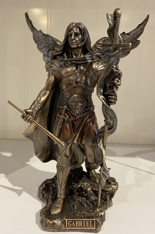 Bronze St. Gabriel Statue