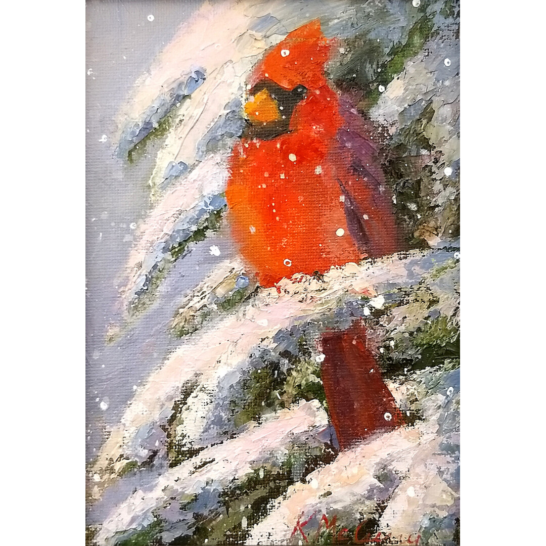 ​Cardinal in Snowfall