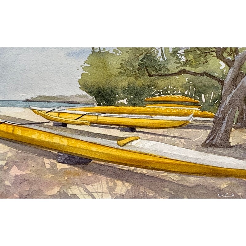 Yellow Outrigger Canoes - Lanai
