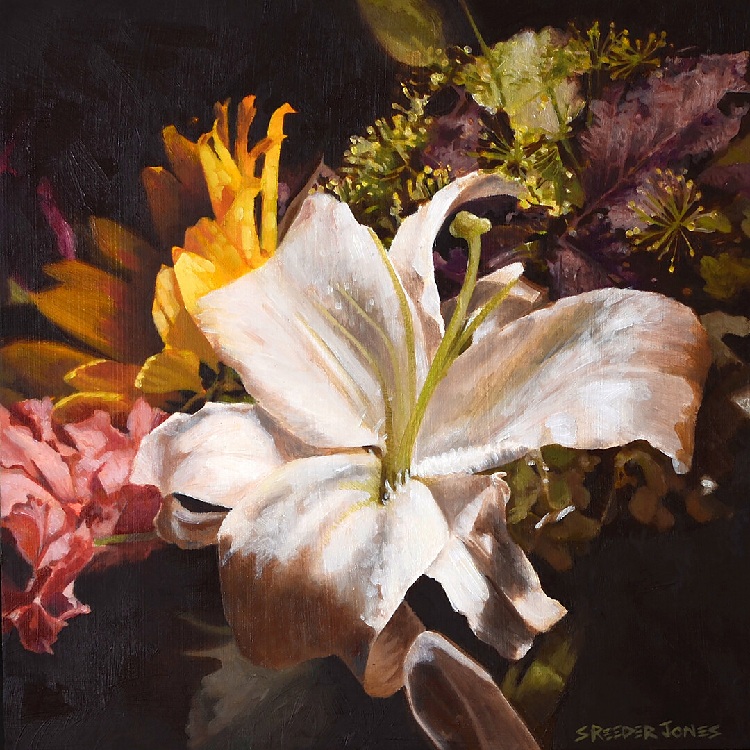 Maria's Flowers - Snow White Lily by Sonia Reeder-Jones
