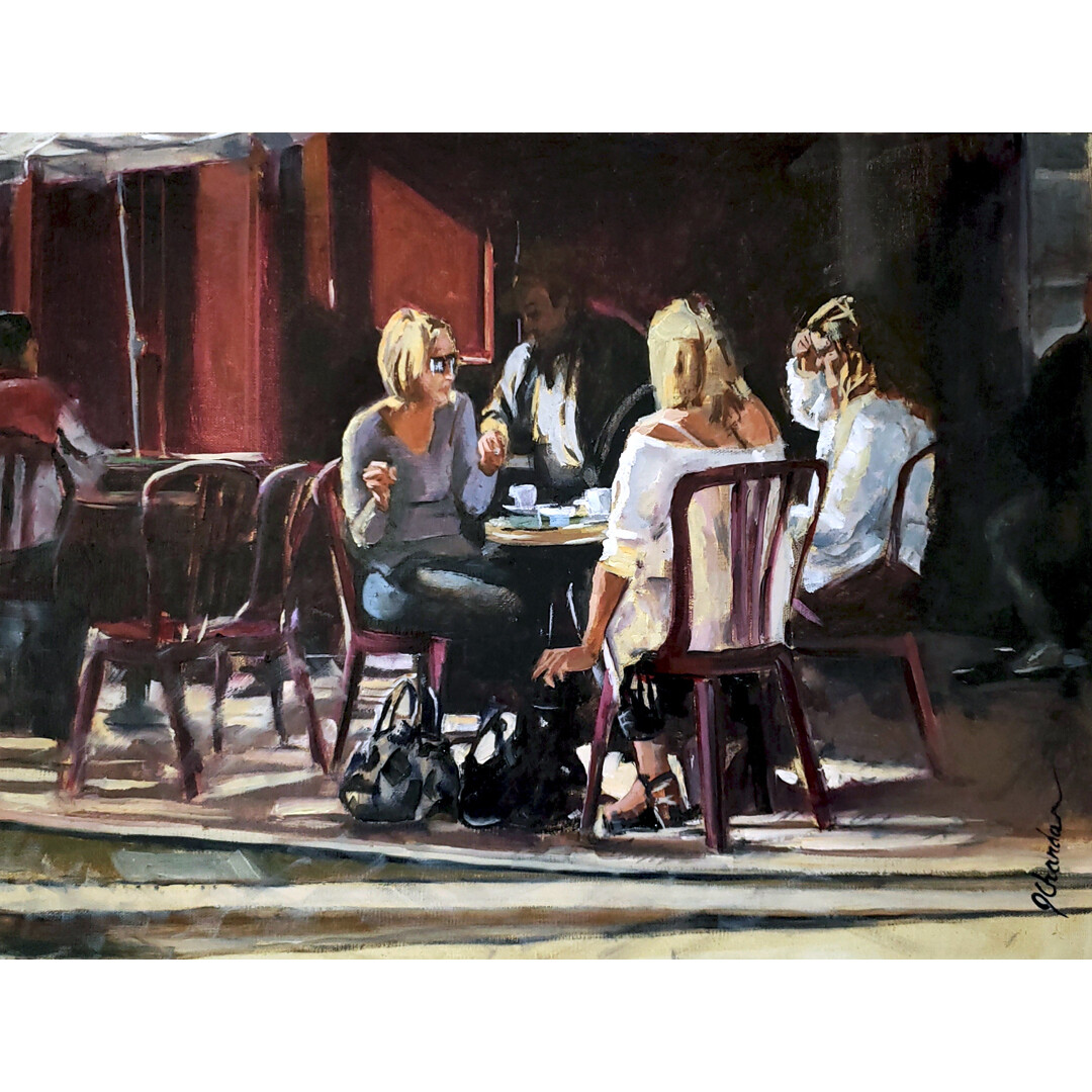 A Cafe in Vallauris by Jacqueline Chanda