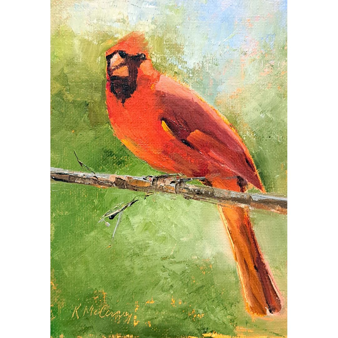 Red Bird in Spring