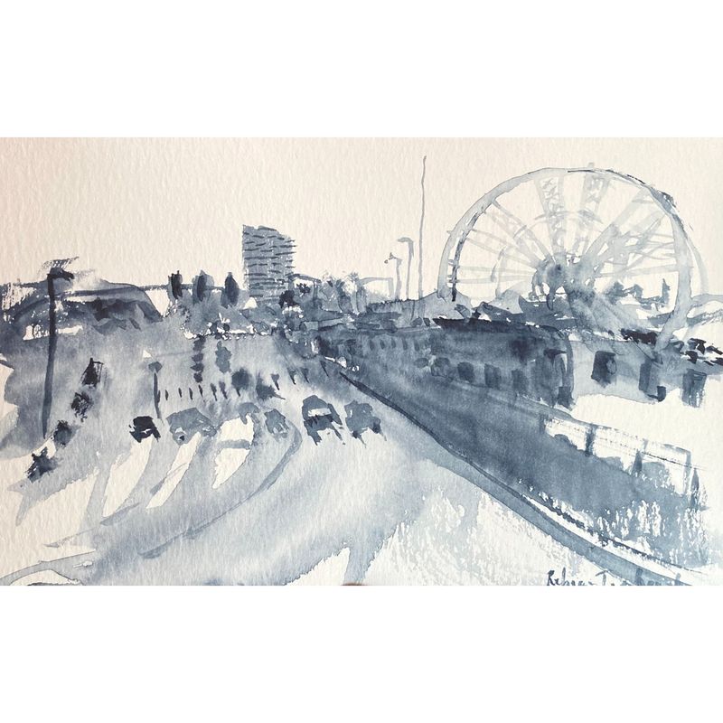 Driving By Ferris Wheel