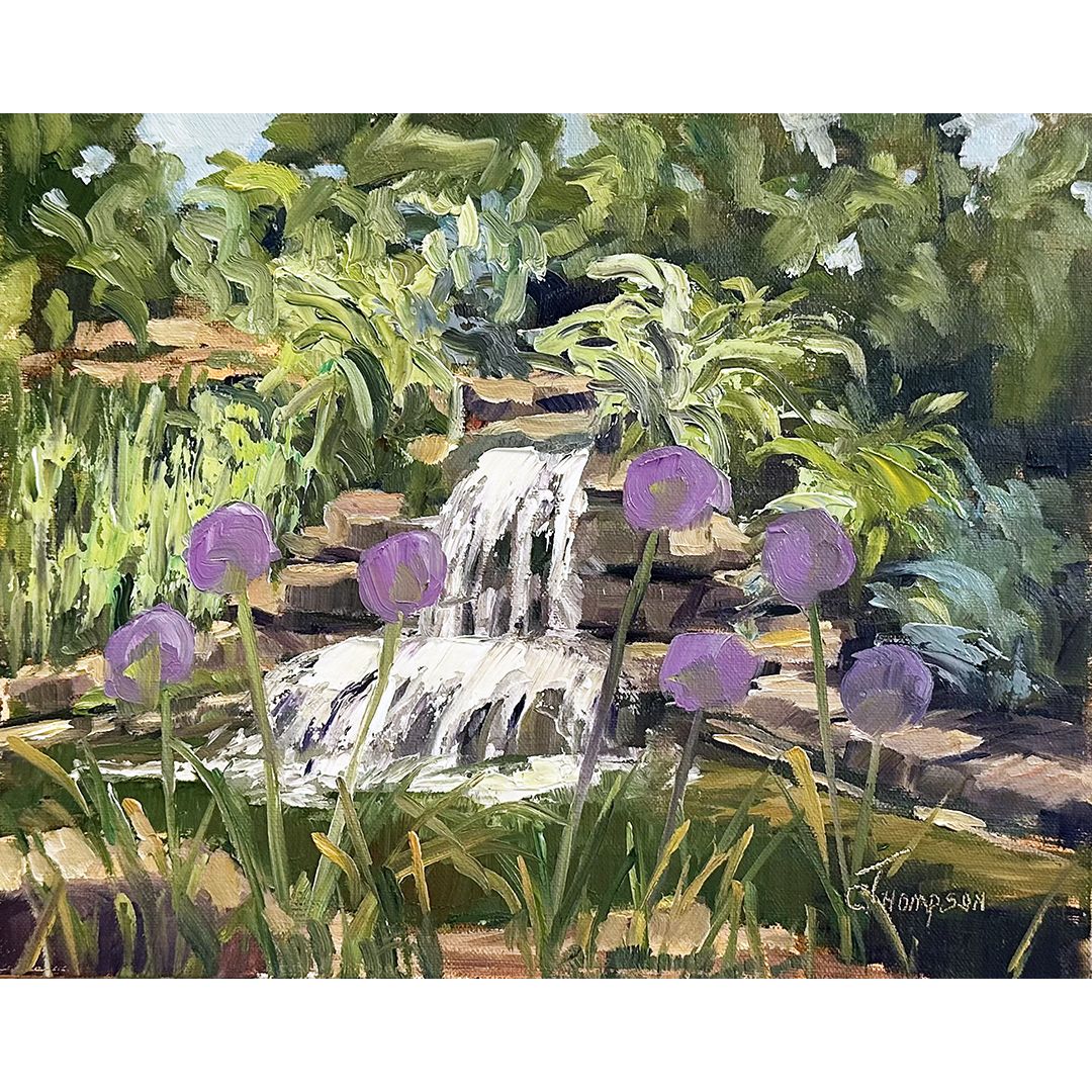 Alliums as the Waterfall by Cathie Thompson
