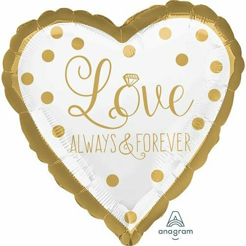 18 Inch Love Always & Forever Heart Balloon