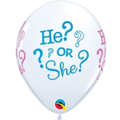 5 X 11 Inch He? Or She? Latex Gender Reveal Balloon