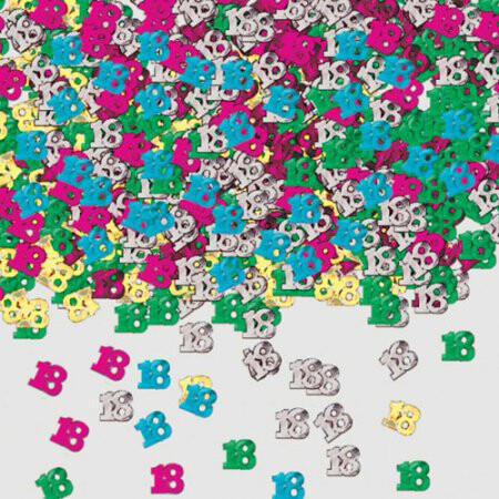 Multi Colour 18 Metallic Confetti (14G)