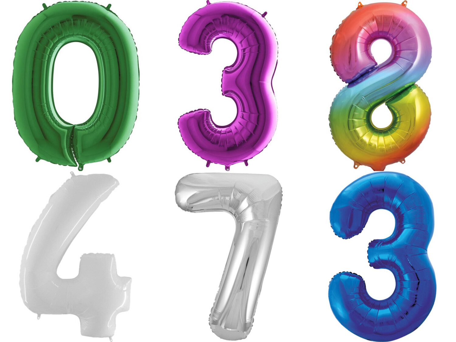 All 34-40 Inch Large Number Helium Balloons 0-9 - Click To Choose Your  Colours & Numbers