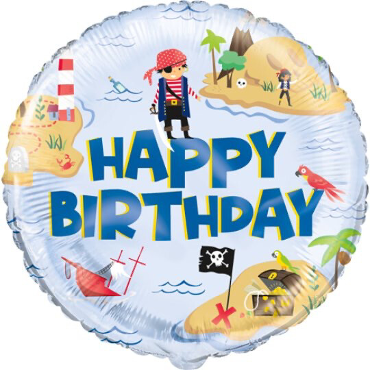 18 Inch Pirate Happy Birthday Balloon