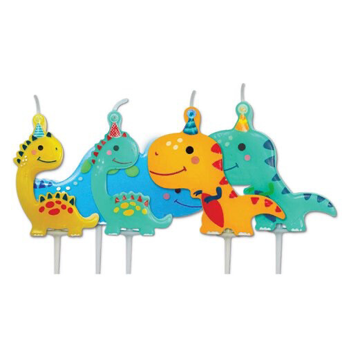 Dino Party Pick Candles