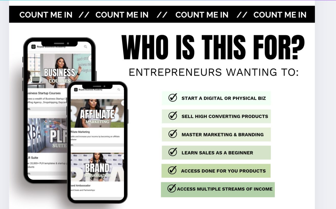 The Royale Business Academy Membership - Stand Alone