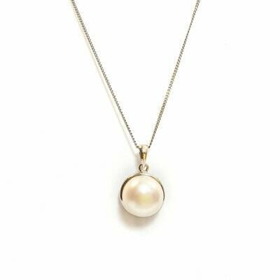 Pearl Silver Tube Necklace