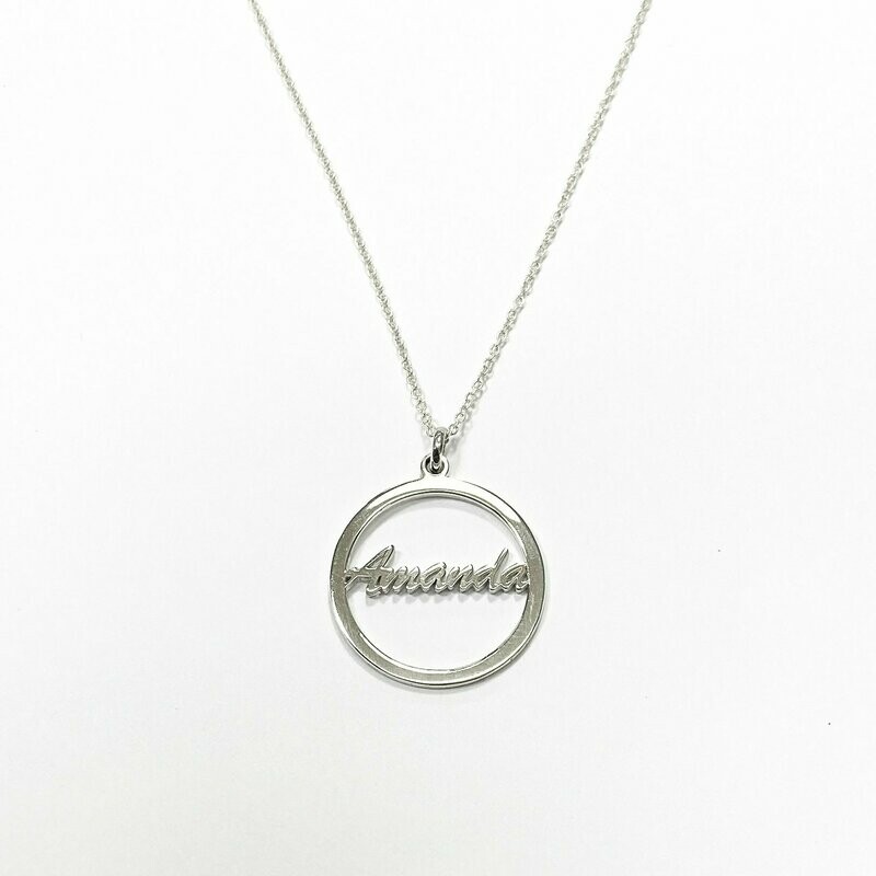 Circle Name Necklace