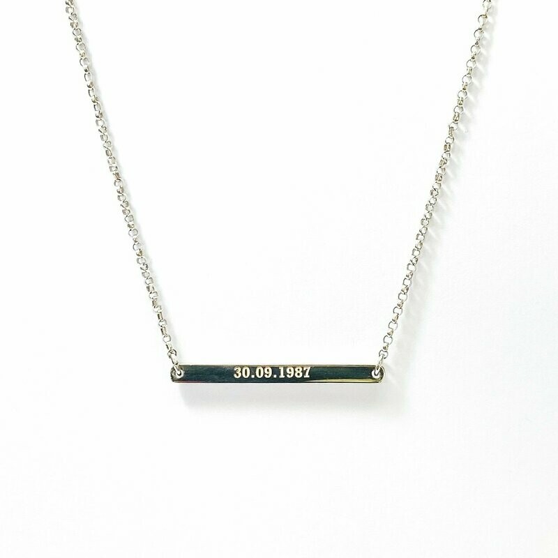 Sterling Silver Bar Necklace
