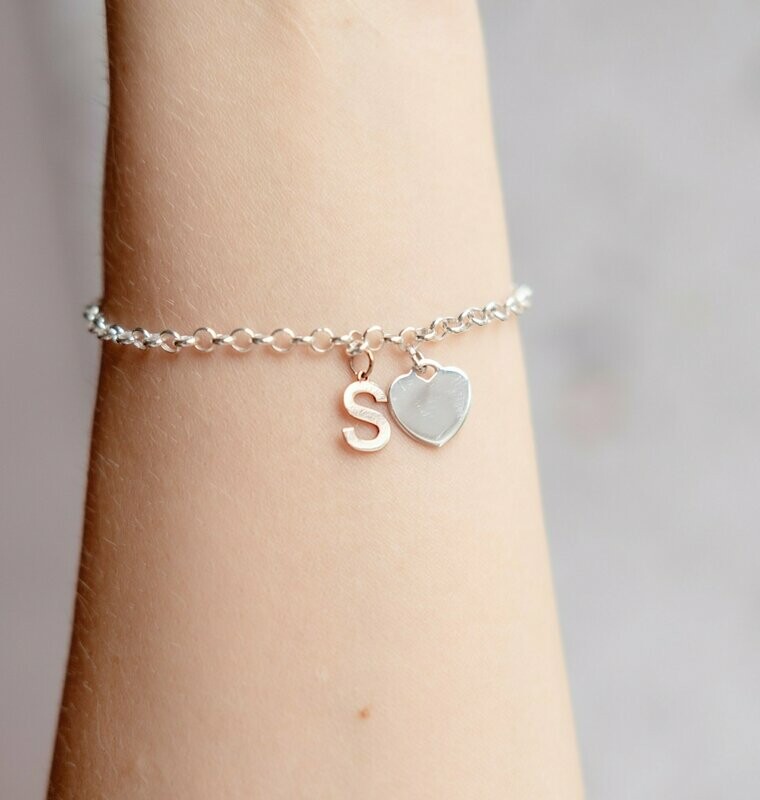 J'adore 9ct Gold and Silver Bracelet