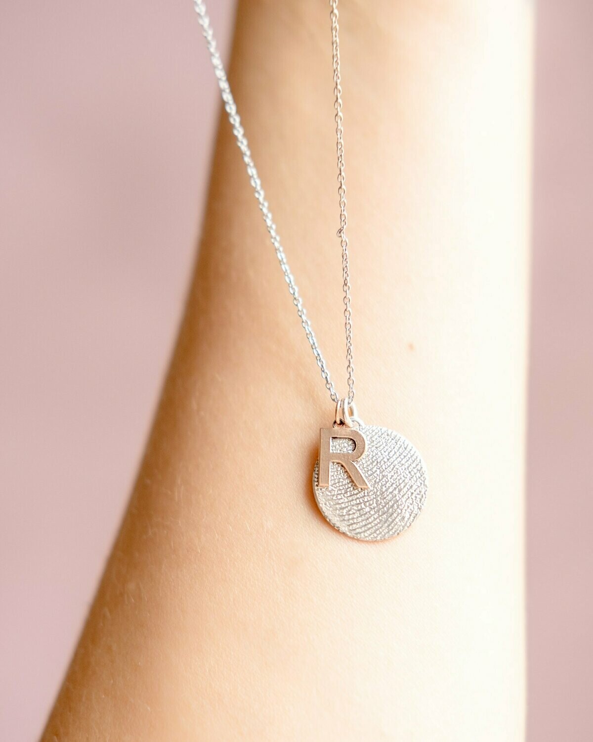 Triple Fingerprint Necklace (Teardrop) – Silver Magpie Fingerprint Jewellery