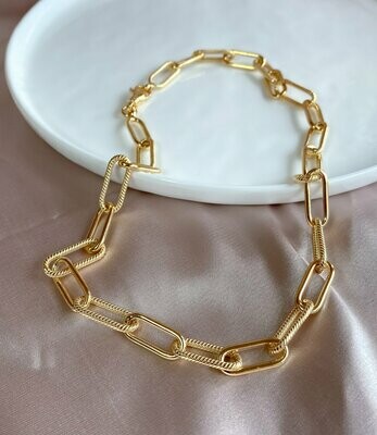 9ct Gold Fusion Paperclip Necklace