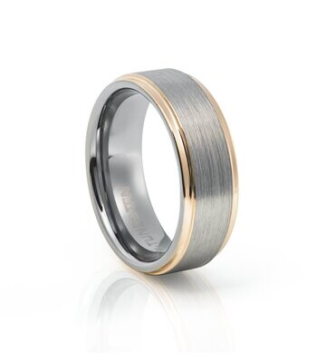 Tungsten and Rose Gold Ring - 510