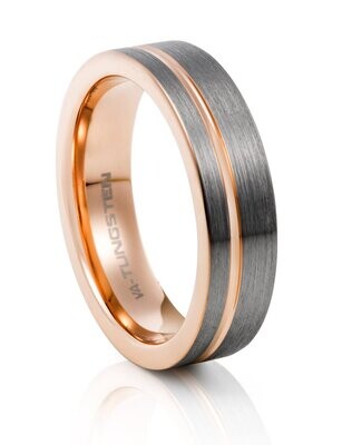 Tungsten and Rose Gold Ring - 305