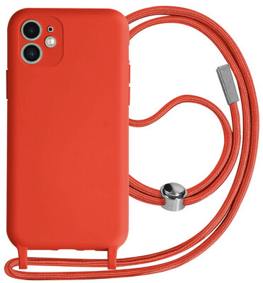 SILICONE iPhone 14 pro max ROUGE + CORDON