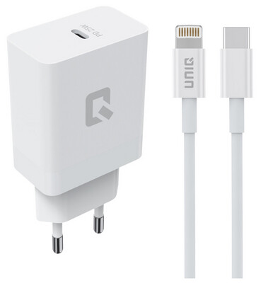 CHARGEUR COMPLET USB-C / LIGHTNING Uniq 25W