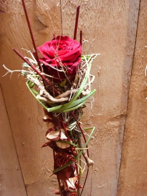 Rose décorée Rouge