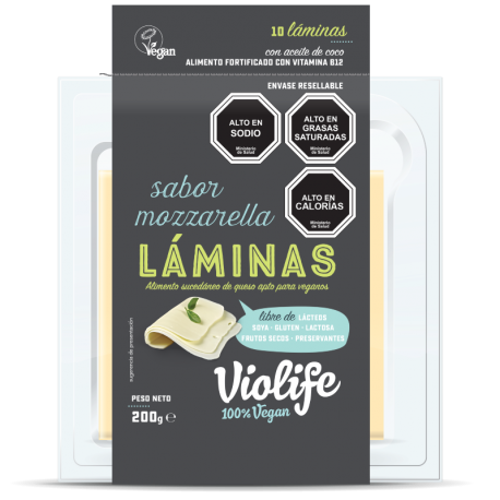 Queso violife laminado sabor mozzarella
