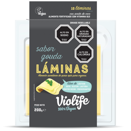 Queso violife laminado sabor Gauda