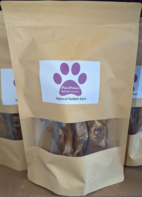 PawPrints Dried Rabbit Ears (Hairless) - 100g