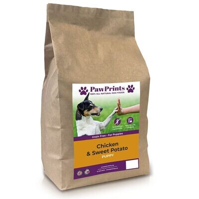 PawPrints Puppy Grain Free Chicken & Sweet Potato Dry Dog Food - 2kg bag