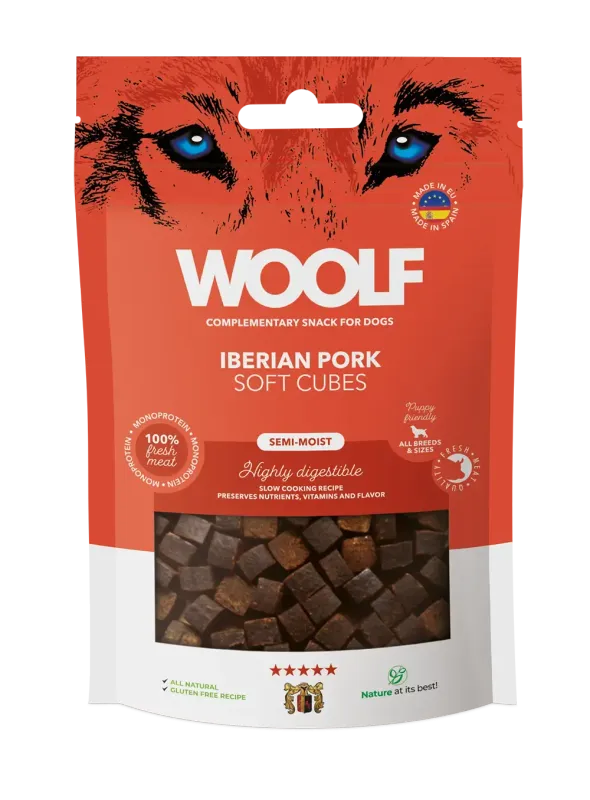 Woolf Iberian Pork Soft Cubes 100g Woolf Iberian Pork Soft Cubes 100g