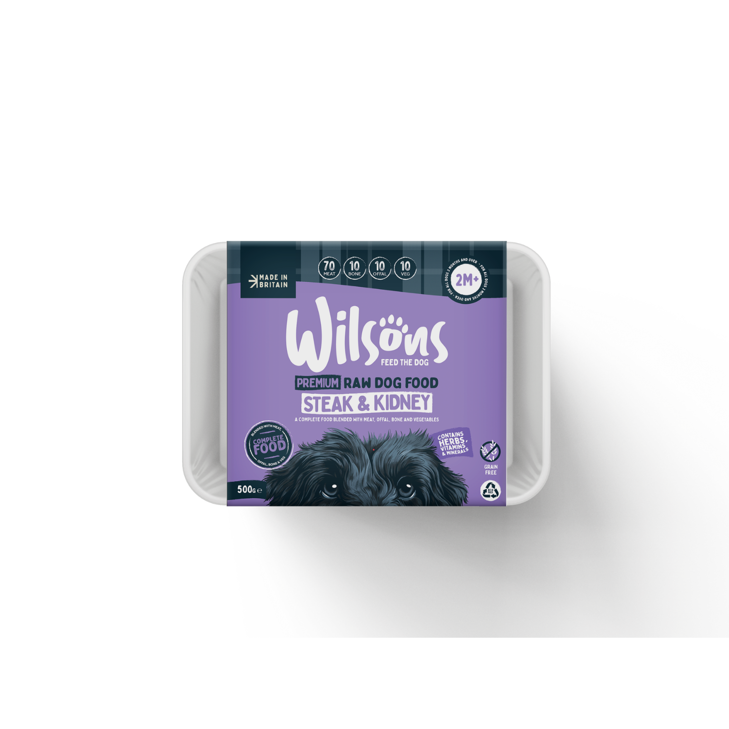 Wilsons Premium Steak & Kidney Raw Dog Food 500g