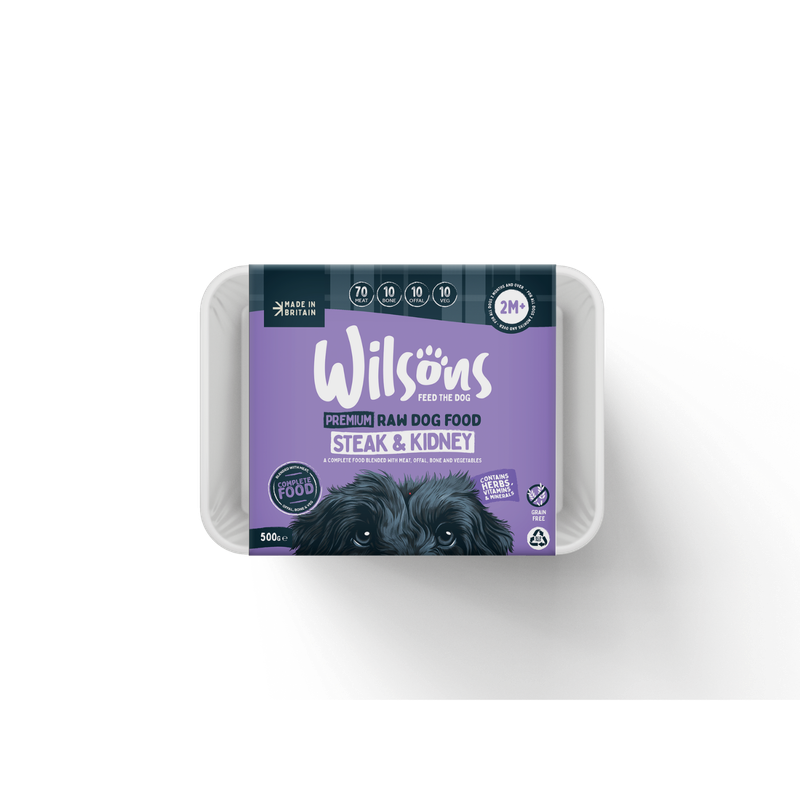 Wilsons Premium Steak & Kidney Raw Dog Food 500g