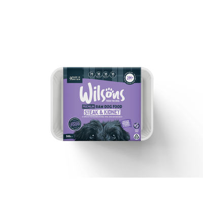 Wilsons Premium Steak & Kidney Raw Dog Food 500g