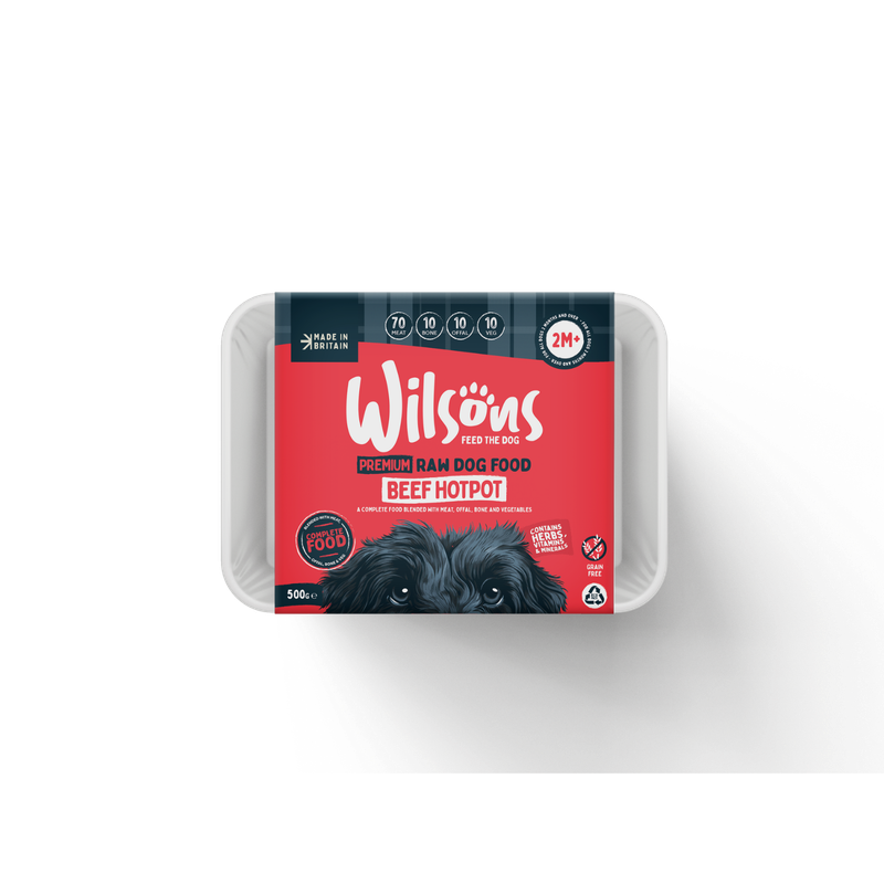Wilsons Premium Beef Hot Pot Raw Dog Food 500g