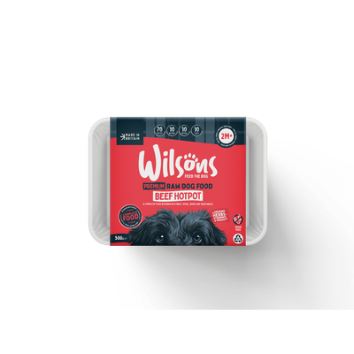 Wilsons Premium Beef Hot Pot Raw Dog Food 500g