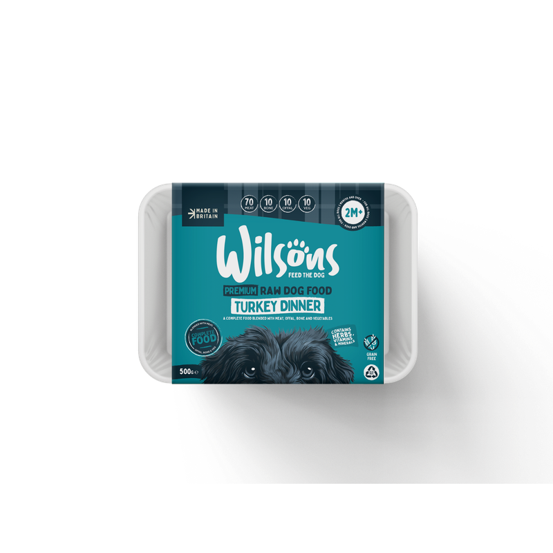 Wilsons Premium Turkey Dinner Raw Dog Food 500g
