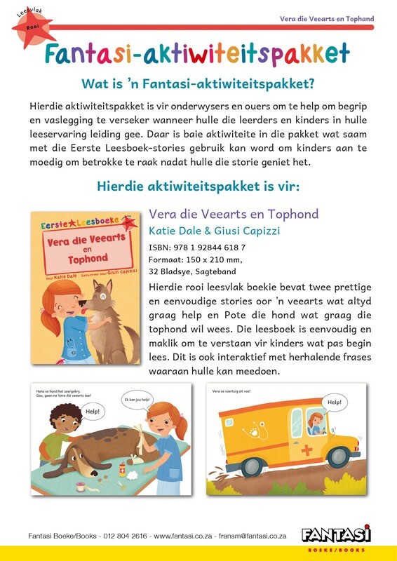 Aktiwiteitspakket - Vera die Veearts en Tophond - Gratis