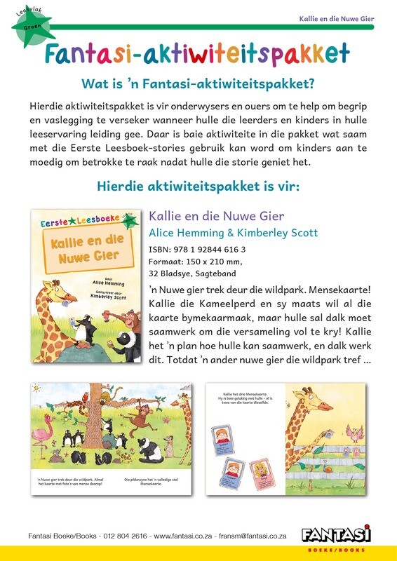 Aktiwiteitspakket - Kallie en die Nuwe Gier - Gratis