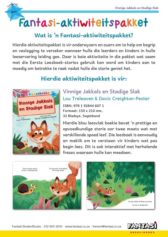 Aktiwiteitspakket - Vinnige Jakkals en Stadige Slak - Gratis