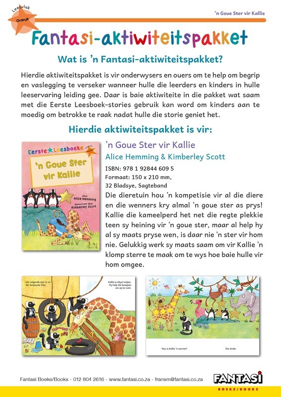 Aktiwiteitspakket - ’n Goue Ster vir Kallie - Gratis