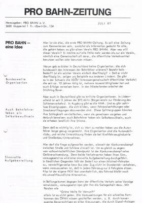 Pro Bahn Zeitung