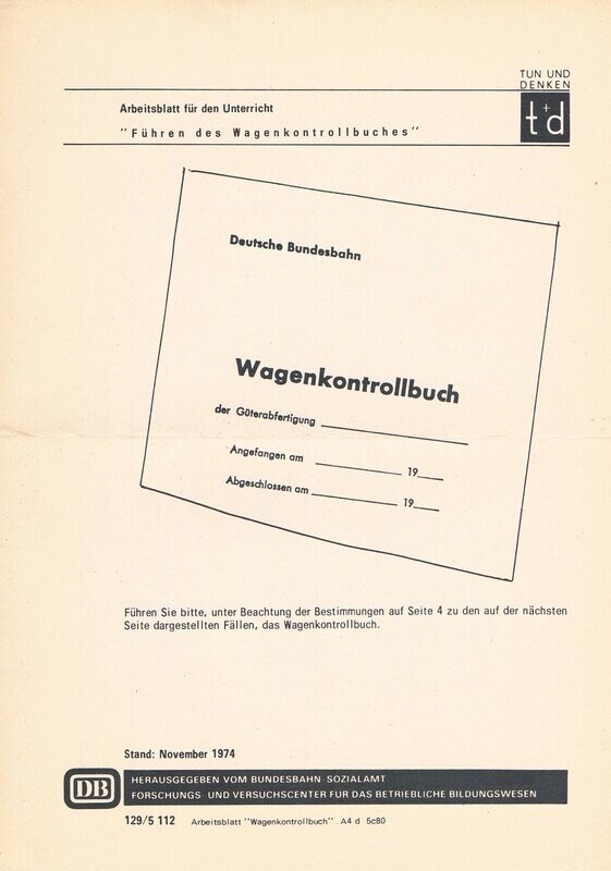 Führen des Wagenkontrollbuches