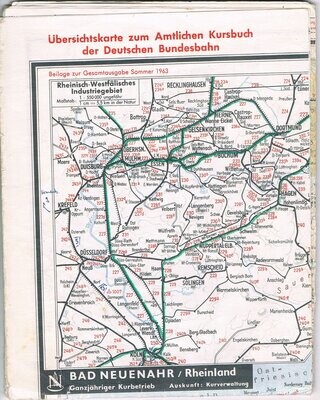 DB Übersichtskarte zum Amtlichen Kursbuch der Deutschen Bundesbahn