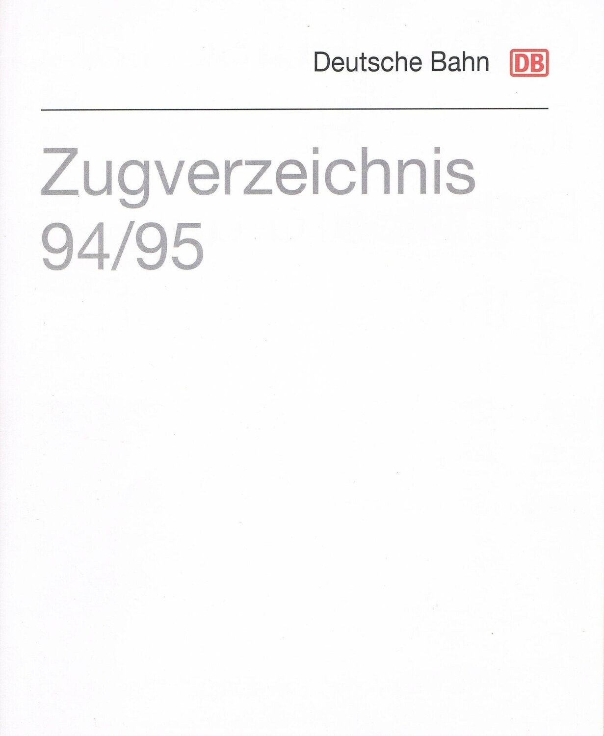 Zugverzeichnis 94/95