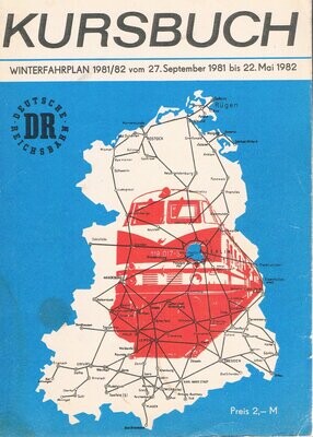 Kursbuch der Deutschen Reichsbahn Winter 1981/82